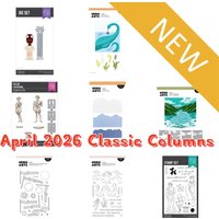 April 2026 Classic Columns Metal Cutting Dies Clear Stamps Layering Stencil for DIY Greeting Card Making Scrapbooking Craft