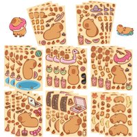 AliExpress NONE 8PCS Cartoon Water Porpoise Make a Face Graffiti Stickers For Helmet Bicycle Pencil Case Decals BulingBulingStickers Store