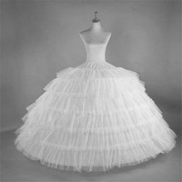 New 6 Hoops Big White Quinceanera Dress Petticoat Super Fluffy Crinoline Slip Underskirt For Wedding Ball Gown