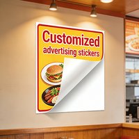 Custom Waterproof Discount Business Store Wall Decor Advertising Stickers Self-Adhesive Wall Stickers Restaurant Shop Promotion
