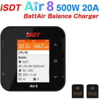 ISDT Air8 500W 20A 2-8S /Q8 MAX 1000W / Q6 Nano 200W 8A 1-6S Lipo Battery Balance Charger for Lilon LiPo LiHV NiMH Pb RC Battery