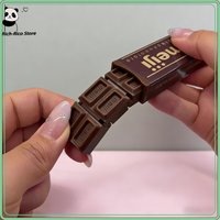 Fidget Toy Simulated Meiji Chocolate Bendy Snap-And-Play Stress Relief Jp Style Keychain Pendant Funny Gifts Creative Gadgets