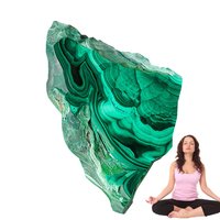 Malachite Crystal Raw Crystal Slices Polished Malachite Stone Gemstone Crafting Accessories Rock Collecting Meditation Stone