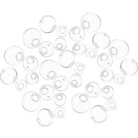 100Pcs Mini Glass Globe Hollow Bottles DIY Pendant Charms Craft Filling Ornaments Clear Transparent Glass Jewelry Making
