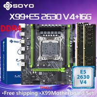 SOYO X99 DDR4 Gaming Motherboard with E5 2630 V4CPU 16G=(8G*2)RAM C612 LGA2011-3 PCIE3.0x16 M.2(NVME/SATA)For Desktop PC TPM2.0