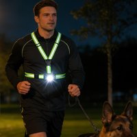 Chest Running Light 1000LM, Adjustable LED LampWaterproof Headlamp for Night Safety, Hiking Cycling Camping Work Jogging