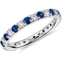 Huitan Exquisite Women's Thin Ring Full Paved Blue White Cubic Zirconia Simple Stylish Promise Rings Wedding Party Jewelry