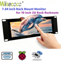 WIsecoco 7.84 Inch Touchscreen LCD Monitor 1280x400,10 Inch 2U Rack Mount Display for Server Cabinet Compatible with RackMate