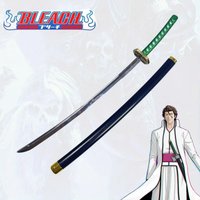 8.6inch Bleach Aizen Sousuke Metal Katana Sword Katana Zanpakutou Sabre Original Samurai Sabre Ninja Knife Cosplay Prop Toy