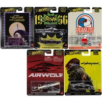 Original Hot Wheels Auto Pop Culture Metal Car Tv Series Batmobile Quadra Turbo Snoopy Citroen Helicopter Airwolf Boy Toys Model