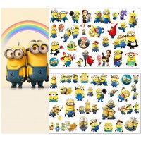 1Pcs New Cartoon Anime Minions Temporary Tattoo Sticker Body Art Tattoo Stickers Cosplay Party For Birthday Party Gifts