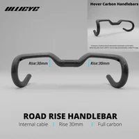 AliExpress NONE Ullicyc Hover Carbon Handlebar T1000 Full Carbon Rise Road Handlebar Rise 30mm Gravel Cockpit Internal Cable