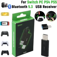 Gamepad Converter USB Receiver Bluetooth-Compatible 5.3 Controller Adapter Wireless USB Adapter for Switch PC PS4 PS5 Gamepad