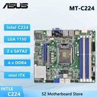 ASROCK MT-C224 server mini ITX Motherboard LGA 1150 Intel C224 PCIe3.0 support E3-1246 v3 E3-1265L v3 E3-1285L v4 G3220T cpu