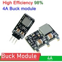 98 % 4 A Mini-DC-DC-Abwärtswandler 5,5 V–16 V, 6 V, 9 V, 12 V, 15 V auf 5 V, 3,3 V, Abwärtsspannungsregler-Stromversorgungsmodul