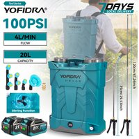 YOFIDRA 20L Elektrischer Sprüher Kabellos Hohe Kapazität Garten Rasen Sprühgerät Bewässerung Rucksacksprüher Werkzeuge für Makita Akku