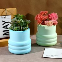 DIY resin mold circle cylinder candle holder silicone mold plaster succulent vase pen holder multi-functional craft mold
