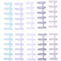 KW-trio Binding Spine Combs 6Holes Loose Leaf Binder Album Rings for DIY Notebook Photo Album Calendar 12mm/0.5in Spine Diameter
