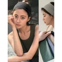 AliExpress NONE Sports Cycling Headband Wash Face Soft Korean Cotton Knitted Bandana for Women Girls Fashion Hair Accessory