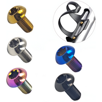 4 pièces de boulons en titane M5x12mm M5x10mm pour vis de porte-bidon de vélo VTT, accessoires de vélo en titane