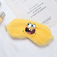 19CM Spongebobs Sleep Eye Mask for Adult To Sleep Better Light Proof Night Sweet Eye Cover Cute Blindfold Friends Kawaii Gifts