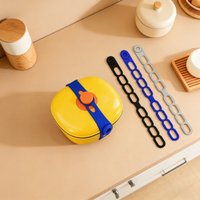 1Pc Stretchable Silicone Lid Strap Splash-Proof Leak-Proof Reusable Fixing Band Safe Material for Dishes