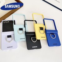 Luxury Fold Ring Stand Holder Bracket Hinge Anti Drop Phone Case For Samsung Z Flip 7 6 5 4 3 Lens Protection Shockproof Cover