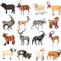 Toy animals figures Sheep Antelope Goat Argali Deer figurines Action figure Plastic models Child Toys Games Kids Gifts Miniature