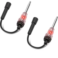 2pcs Car Spark Plug Tester Pen Ignition Coil Tester Tool Auto Checker Detector Automotive Ignition System Tester
