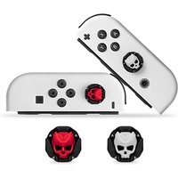 4pcs Cool Skull Silicone Thumb Grip Caps Compatible with Nintendo Switch 2/Switch OLED/Switch Lite/Switch Joystick Cover