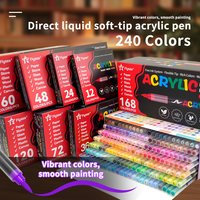 168/120/72/60/48/36/24/12 Color Direct Liquid Acrylic Marker Pens, Students Use Art Professional Drawing Drawing Color