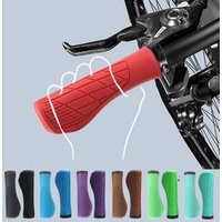 ODI Ergonomic bike grips red MTB grips lock on cuffs Soft rubber grips for folding bike scooter Anti-slip Cycle handle grip