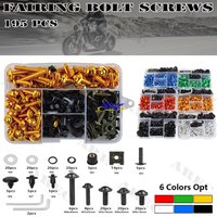 Accessories For HONDA CBR1000RR CBR 1000 CBR600RR CBR600 F2 F3 F4 F4I F5 Motorcycle 195 PCS Aluminum Fairing Bolt Screws Kit Fit
