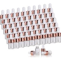 10 Stück Mini-Tropf flaschen Glas leere Aroma therapie flaschen mit ätherischen Ölen 1ml 2ml 3ml 5ml Rosé gold-Pipetten flaschen