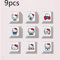 9pcs Hello Kitty high-quality opaque keycaps ESC spacebar DIY supplementary mechanical keyboard