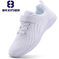 BAXIN16-Girls Cheer Shoes, White Cheerleading, Dance Sneakers, Youth Shool, Walking Shoes, 202 letic Training, Tennis Shoes