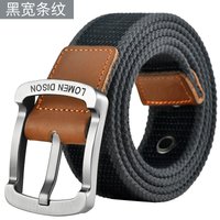 Canvas Belt Men's Women's Belt Casual Pants with Korean Style Student Pin Buckle Youth Military Training Belt Outdoor