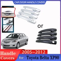 Car Door Handle Cover for Toyota Belta Vios Limo 2005~2012 Car Imitation Carbon Fiber Handles Or Chrome Door Handles Accessories