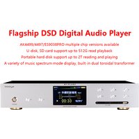 Dual ES9038PRO Digital Audio Player DSD256 SACD Lossless Decoding Output Fully Balanced HIFI Music Turntable Bluetooth 5.0