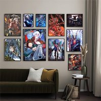 Anime Games Devil May Cry Classic Vintage Posters Vintage Room Home Bar Cafe Decor Nordic Home Decor