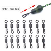 Carp Fishing Swivels For Hair Carp Rig Sleeve Connector Accessories Fishing Quick Change Hooklink Snap Swivels Terminal Tackle