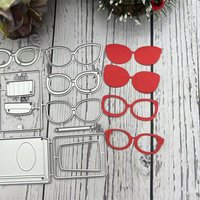 Multi Style Glasses Photo Frame Combination Metal Cutting Dies DIY Casual Theme Scrapbooking Card Making Embossing Craft Die Cut