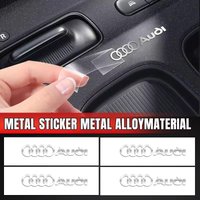 Car 3D Metal Creative Stickers Waterproof Dirt-proof Stickers For Audi SLine A4 B7 B8 B9 A3 8P 8V 8L A5 A6 C6 C5 C7 4F A1 A7 A8