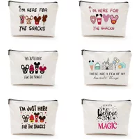 Disney Snacks Bag for Travel Funny Makeup Bag Waterproof Make up case Washable for Beach Toiletry Bag for Girls Teens Friends