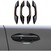 Car Exterior Door Handle Cover Sticker Trim for BYD Atto3 Atto 3 2022 2023 2024 ABS Imitation Carbon Fiber Decoration RHD/LHD