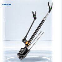YUZHIYUAN Stainless Steel Bracket, 82.68inch, Black, Multifunctional Fishing Rod Holder, Three-in-one, Fishing Supplies