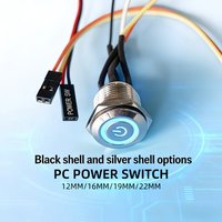 Wholesale PC Start Reset Switch LED with 50cm DuPont Line/pf 12mm/16mm/19mm/22mm