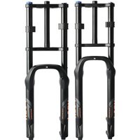 AliExpress LAOH 20inch Bike Suspension Fork with 4.0 Tire 160mm Travel Double Shoulder QR 9mm Straight Tube for Snow Beach MTB Fat Bike