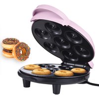 Mini Donut Maker Machine Makes 7 Doughnuts 700W Double Sided Heating Non Stick Coating Family Party Electric Donut Equipment