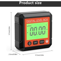 Magnetic Digital Level Angle Finder LCD Backlight Level Meter Inclinometer 4*90° Magnet Protractor Level Box For Woodworking